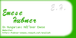 emese hubner business card